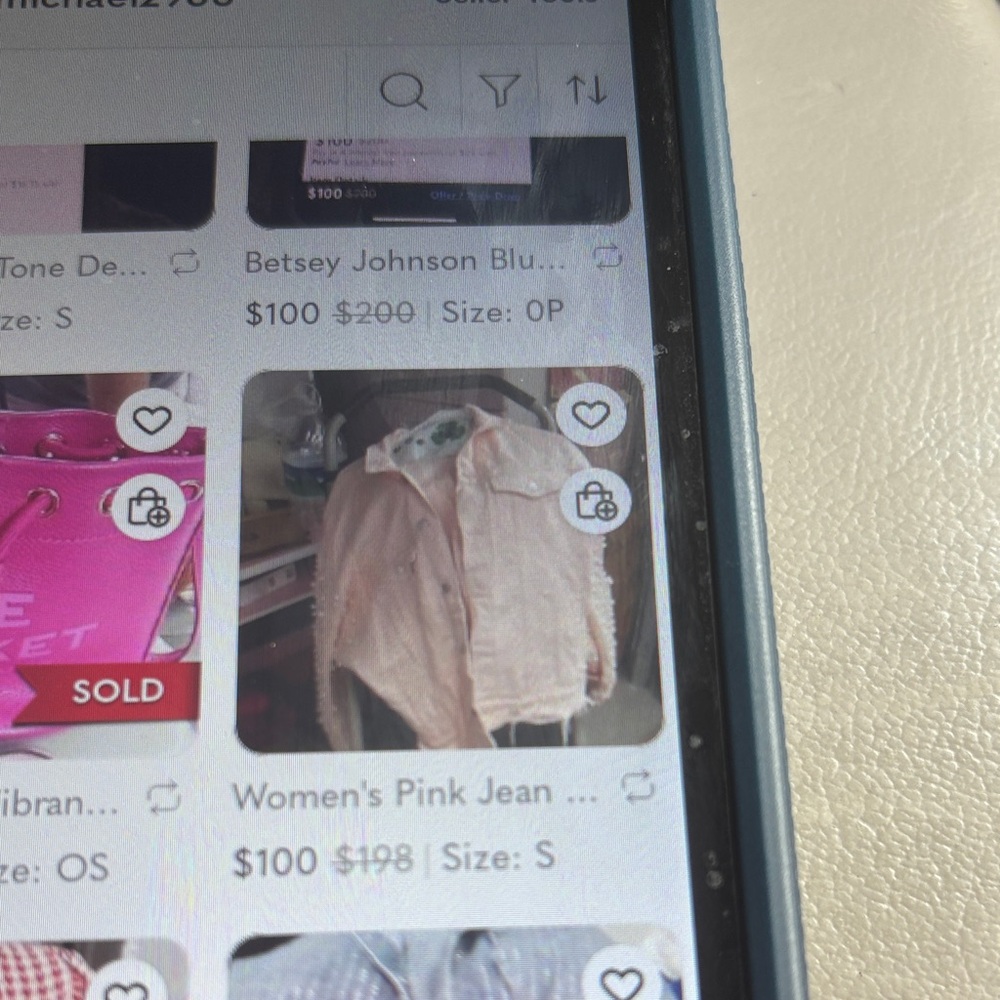 Bloomingdale's Light Pink Denim Jacket